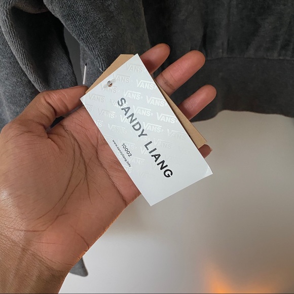 VANS x SANDY LIANG Grey Terry Cropped Sweater - Picture 4 of 4